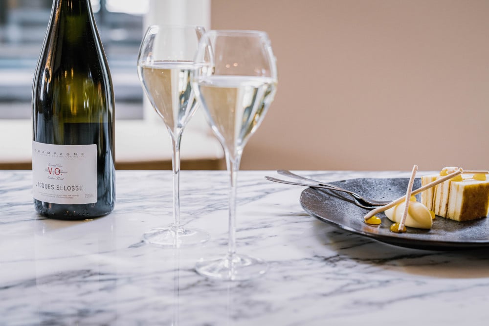 Jacques Selosse champagne v.o tasting bottle