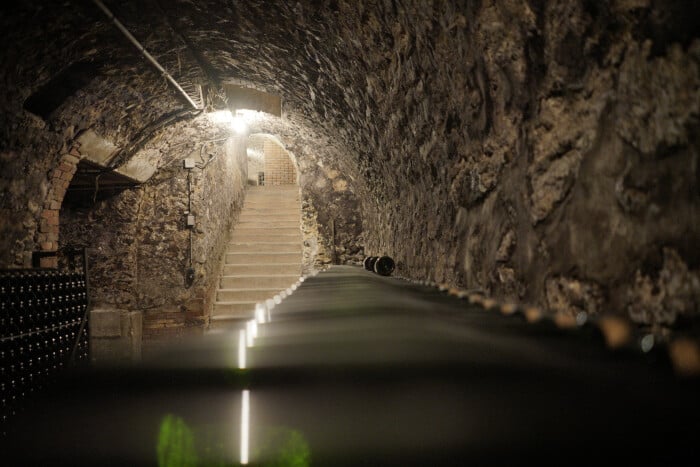 When was the first champagne house founded?