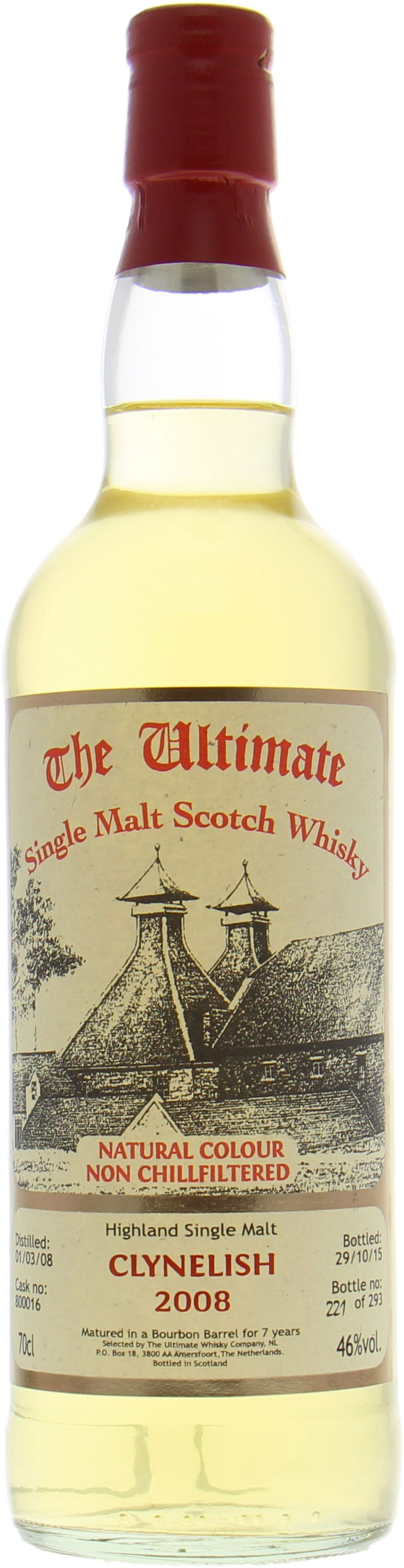 Clynelish - 7 Years Old van Wees The Ultimate Cask 800016 46% 2008 Perfect
