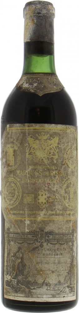 Marques de Riscal  - Gran Reserva 1937 Base of neck, from an old Spanish Cellar