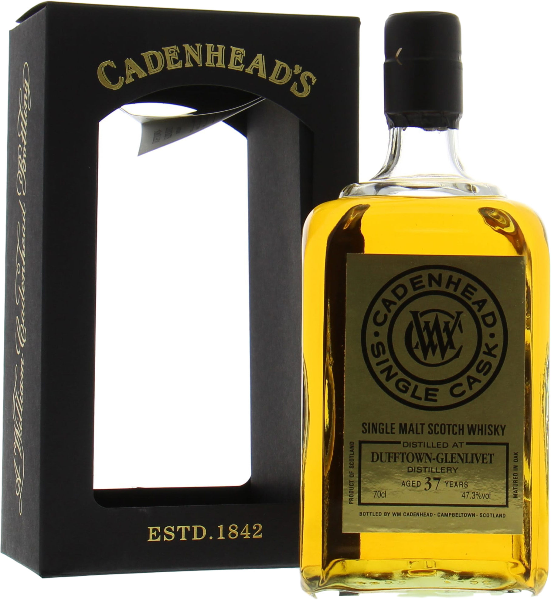 Dufftown - 37 Years Old Cadenhead Small Batch Single Cask 47.3% 1978 In Original Container