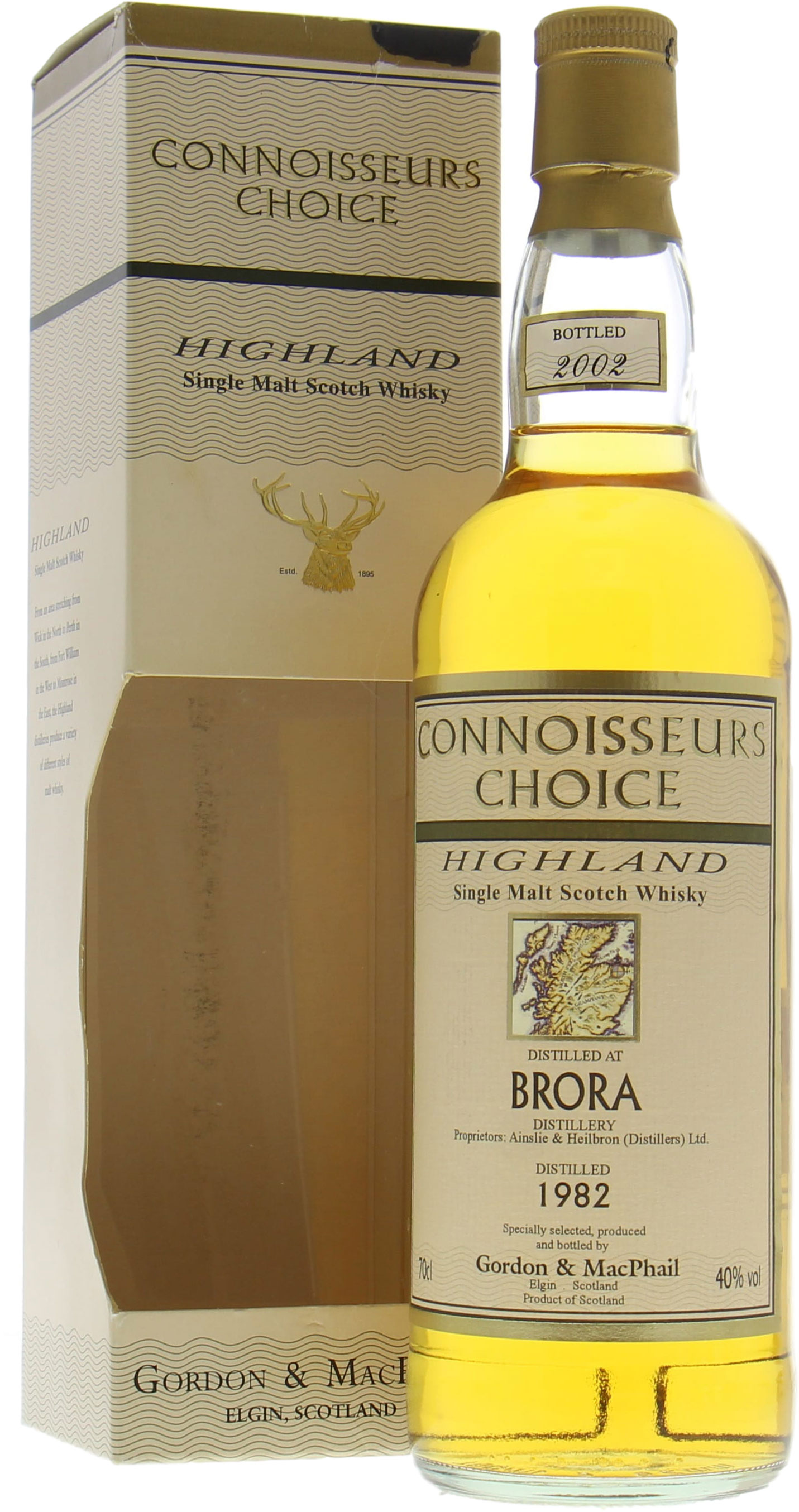 Brora - 1982 Gordon & MacPhail Connoisseurs Choice New map Label 40% 1982 In Original Container