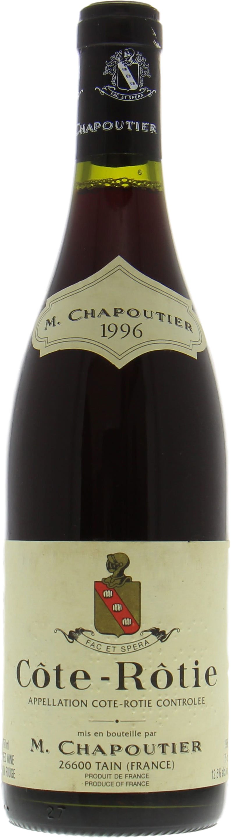 Chapoutier - Cote Rotie 1996 From Original Wooden Case