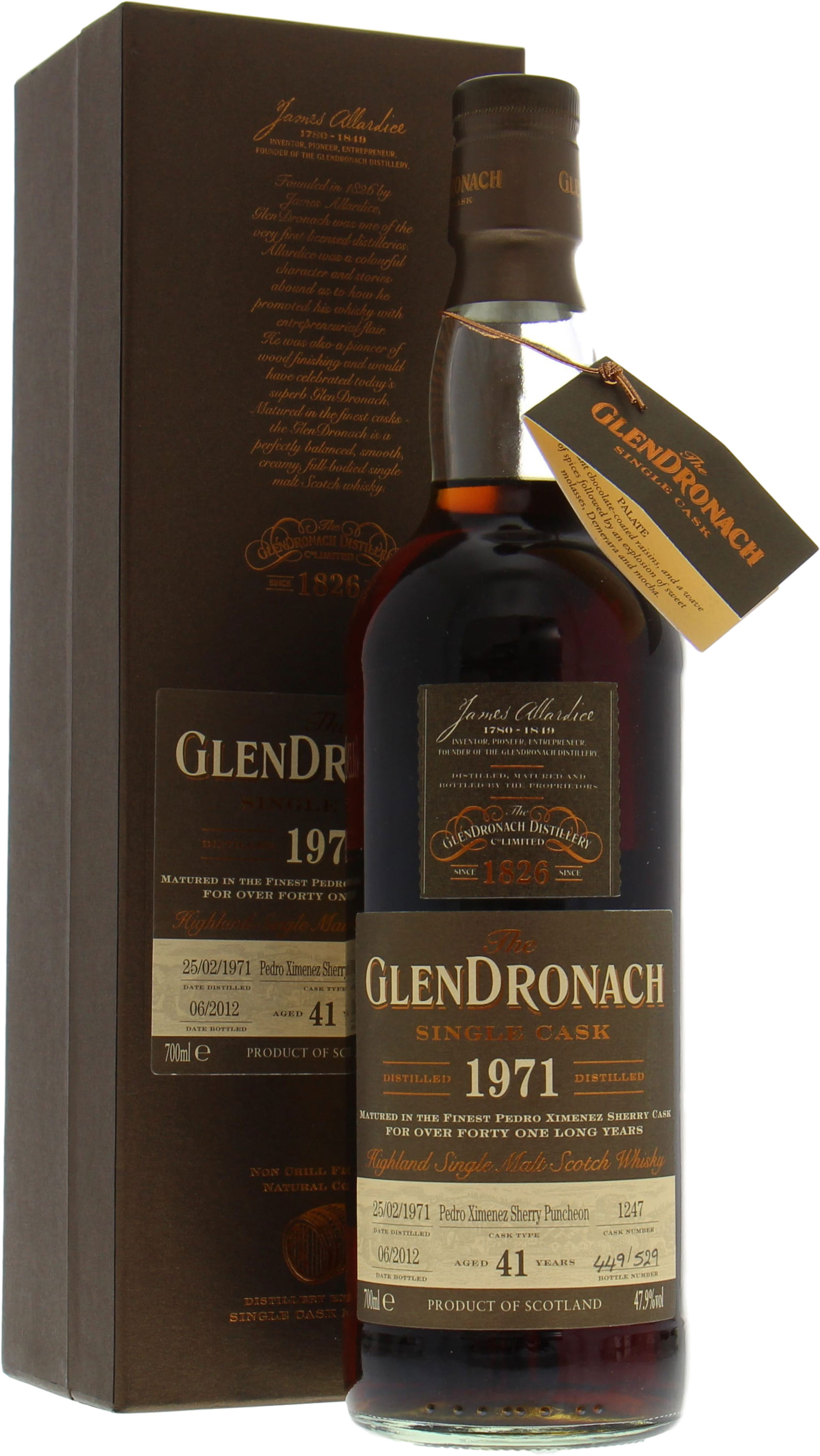 Glendronach - 41 Years Old Batch 6 Cask 1247 47.9% 1971 In Original Container