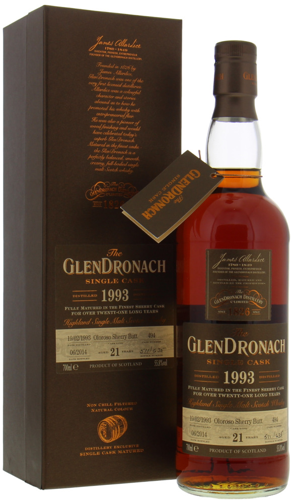 Glendronach - 21 Years Old Batch 10 Cask 494 55.8% 1993 In Original Container