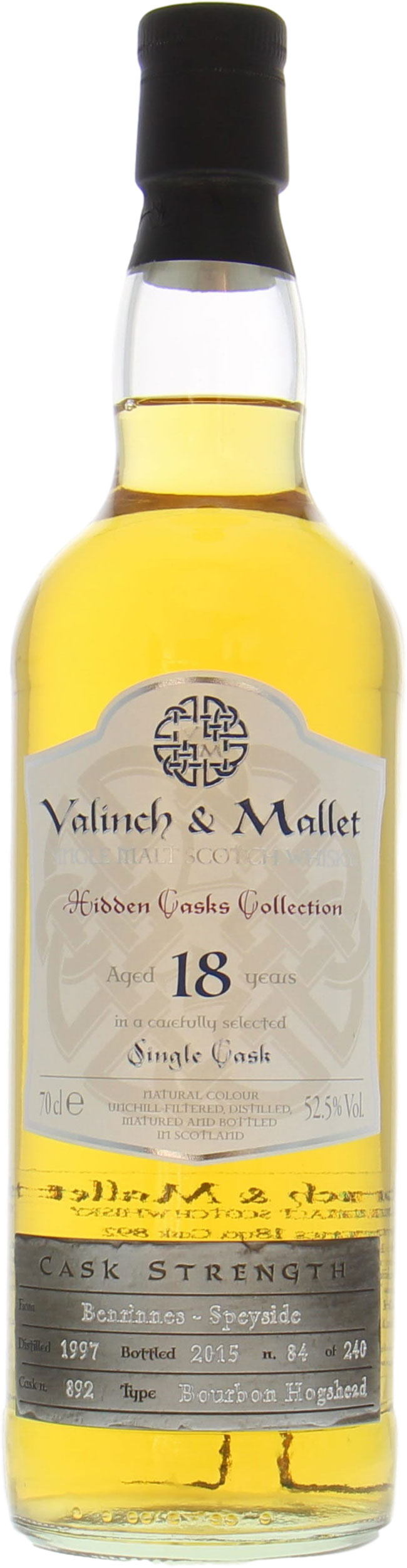 Benrinnes - 18 Years Old Valinch & Mallet Hidden Casks Collection Cask 892 52.5% 1997 Perfect