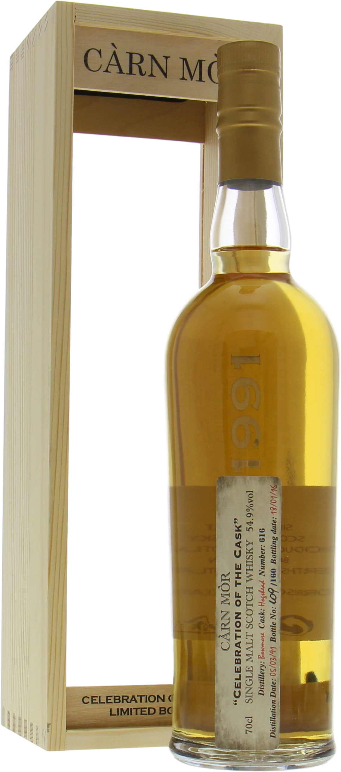 Bowmore - 24 Years Old Celebration of the Cask 616 54.9% 1990 In Original Wooden Case