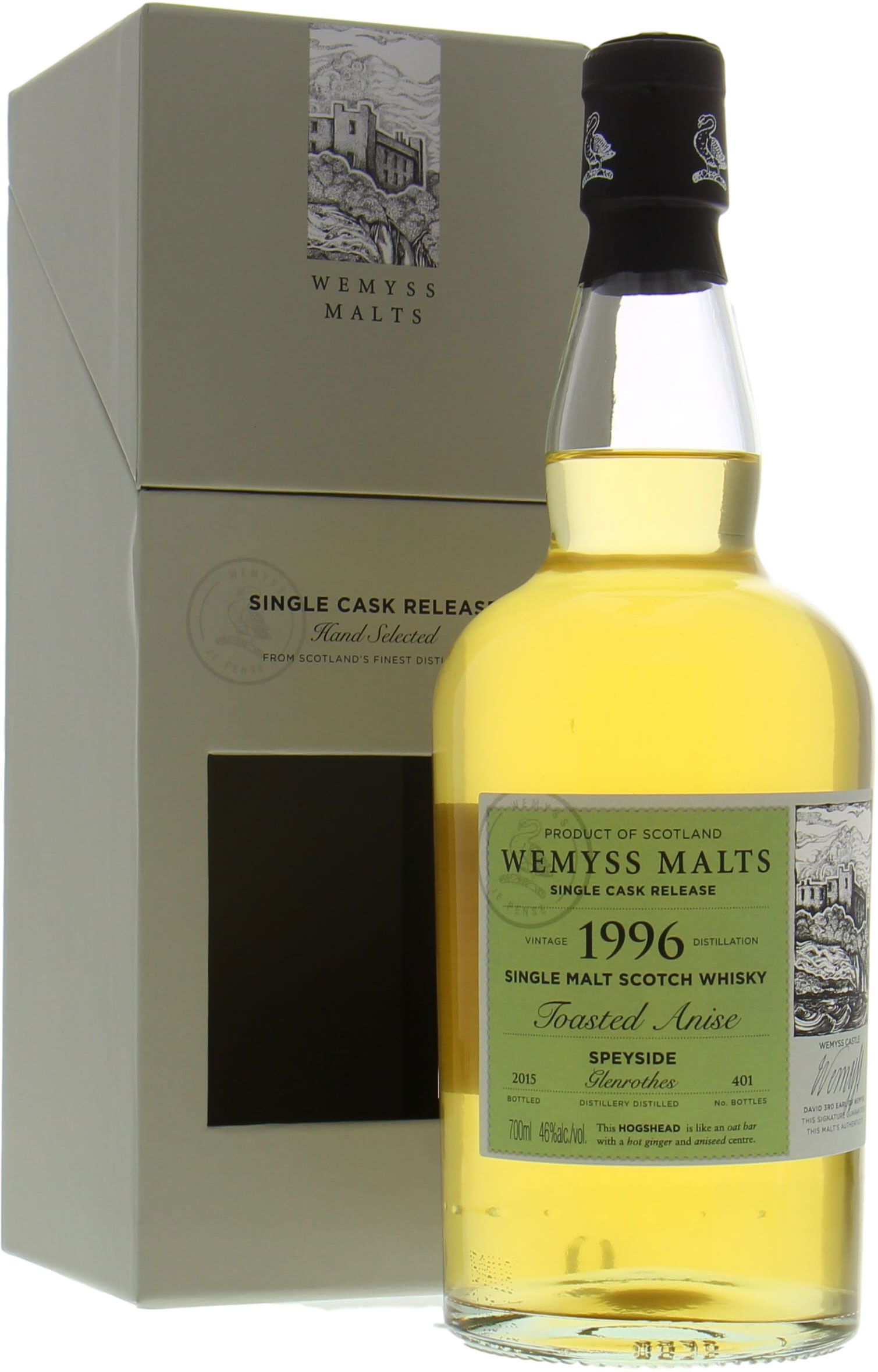 Glenrothes - 1996 Wemyss Malts Toasted Anise 46% 1996 In Original Container