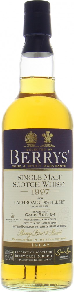 Laphroaig - 18 Years Old Berry's for Whisky Import Nederland Cask 54 50.2% 1997