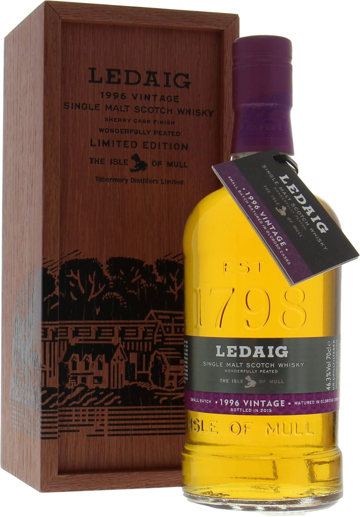 Ledaig - 1996 Vintage Limited Edition 46.3% NV In Original Wooden Case