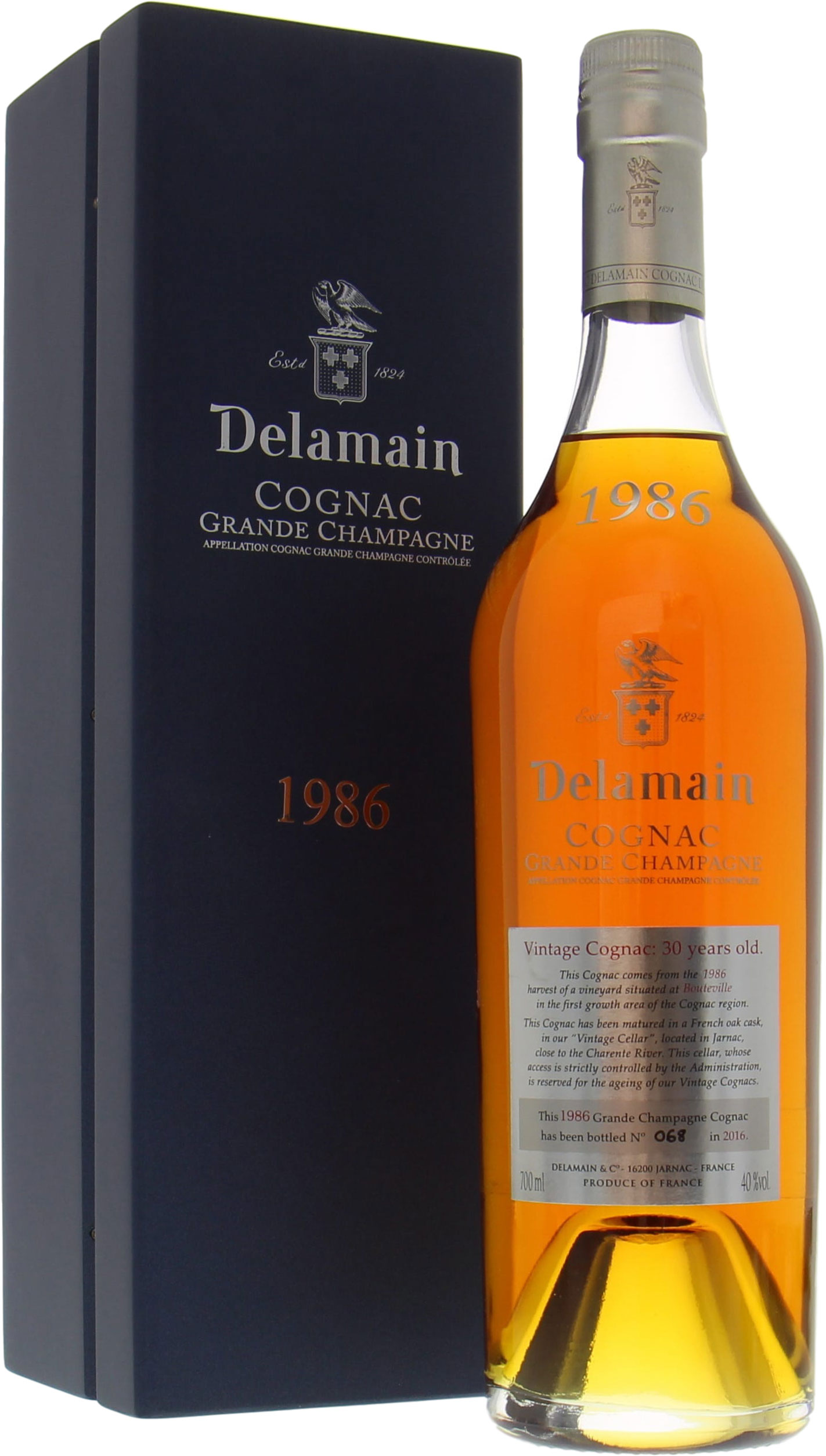 Delamain - Grande Champagne bottled 2016 1986 Perfect