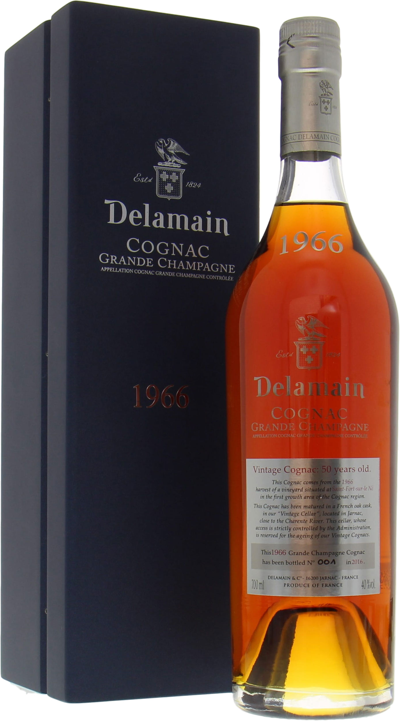 Delamain - Grande Champagne bottled 2016 1966 Perfect