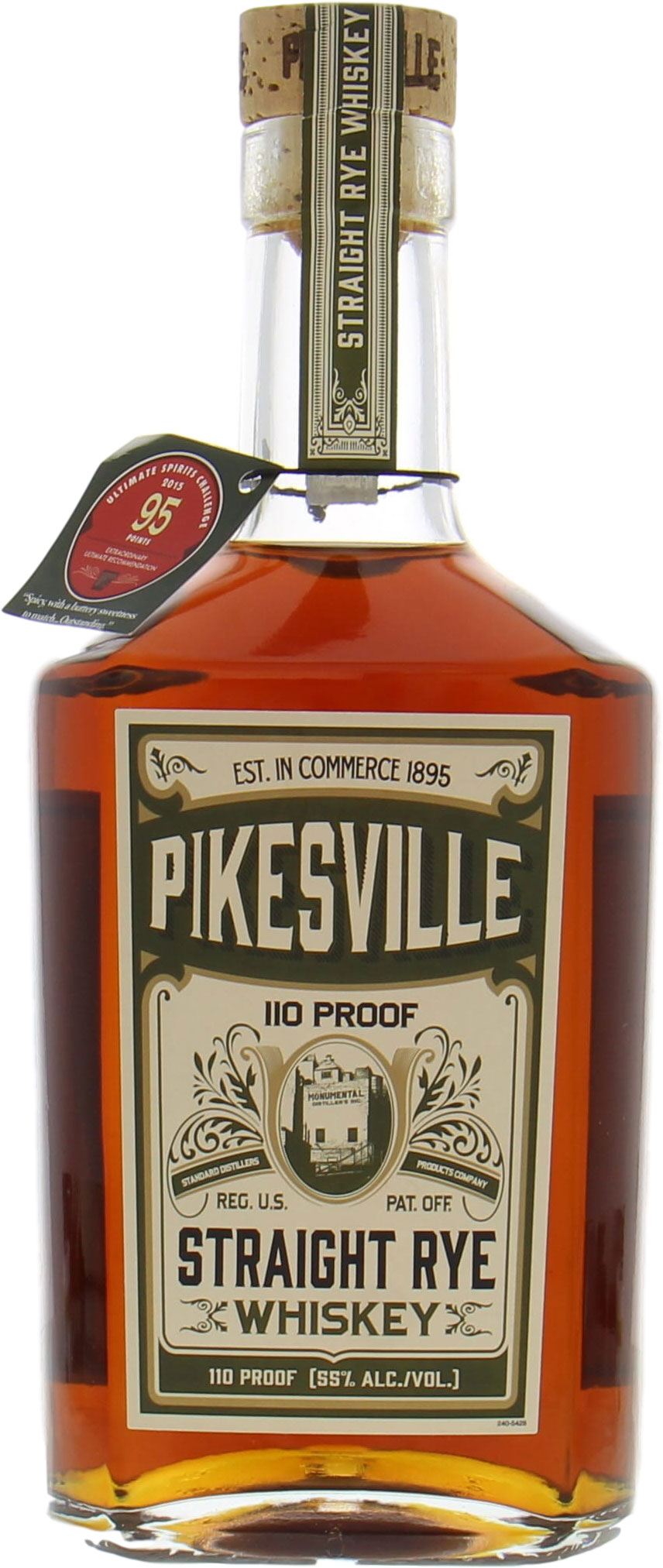Heaven Hill Distilleries, Inc. - Pikesville 6 Years Old Straight Rye 110 Proof 55% NV Perfect
