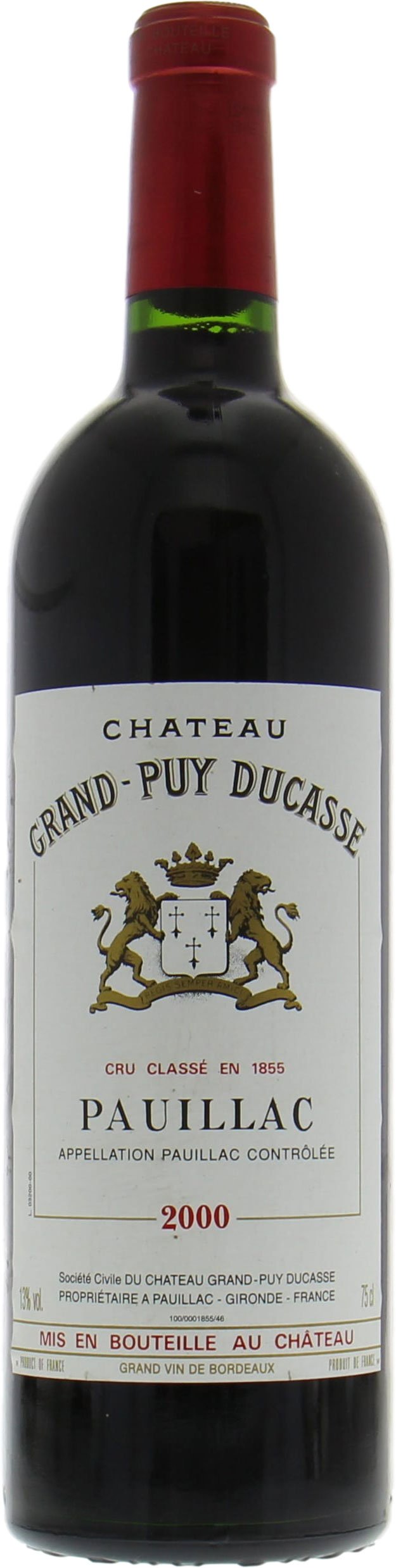 Chateau Grand Puy Ducasse - Chateau Grand Puy Ducasse 2000 Perfect
