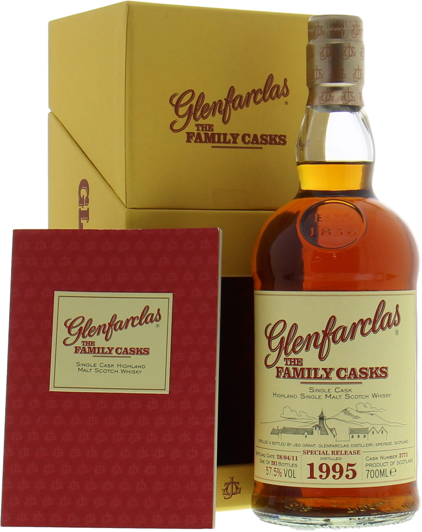 Glenfarclas - 15 years Old The Family Casks for Usquebaugh Society Cask 3771 57.5% 1995 In Original Container