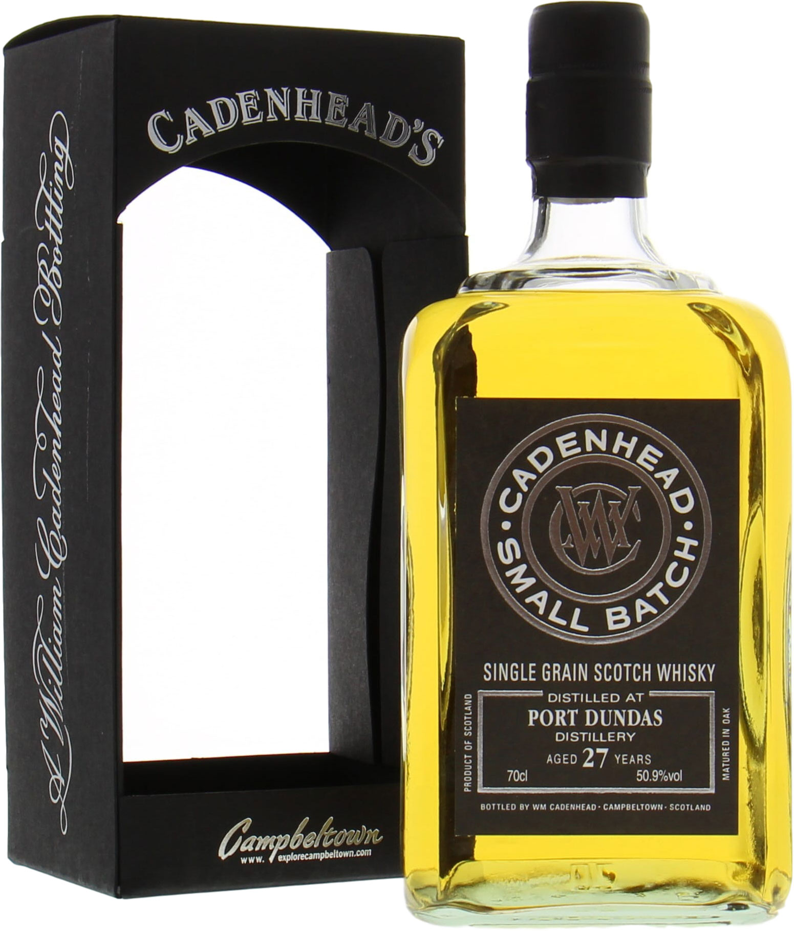 Port Dundas - 27 Years Old Cadenhead Small Batch 50.9% 1988 In Original Container