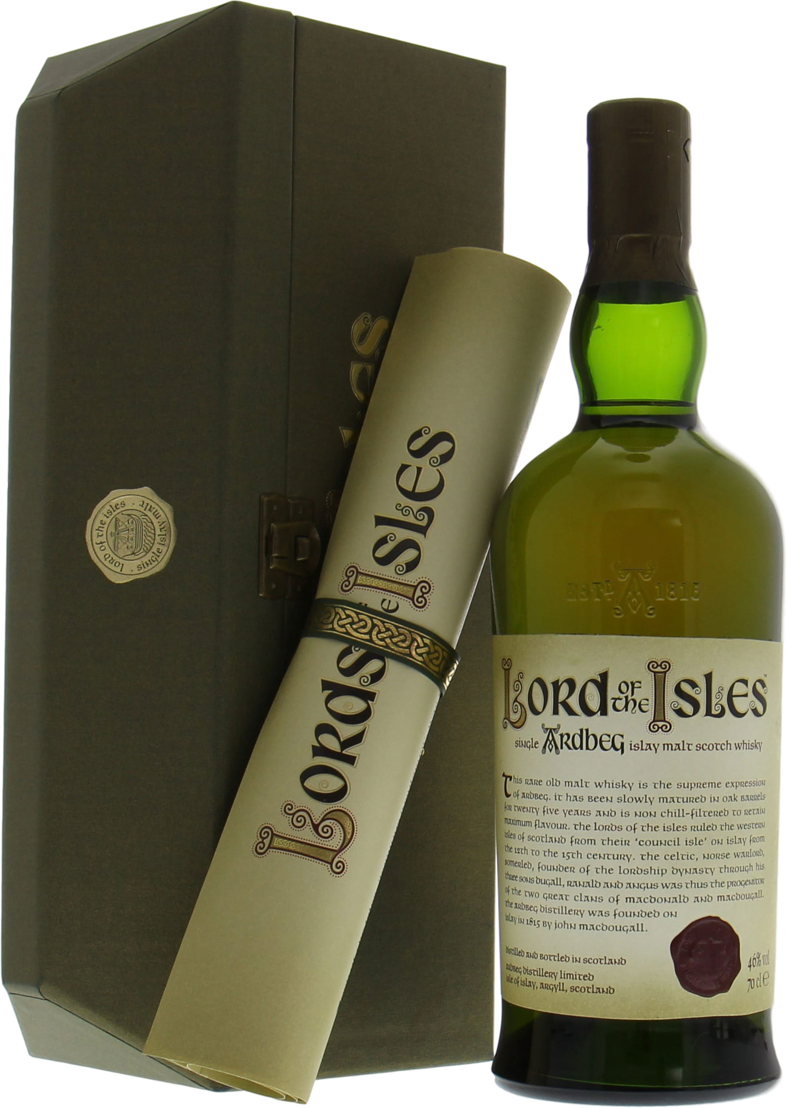 Ardbeg - Lord Of The Isles 25 Years Old 46% NV In Original Wooden Case