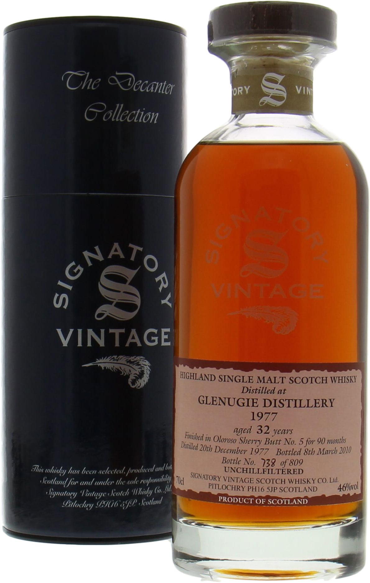 Glenugie - 32 Years Old Signatory Vintage Cask 5 46% 1977 In Original Container