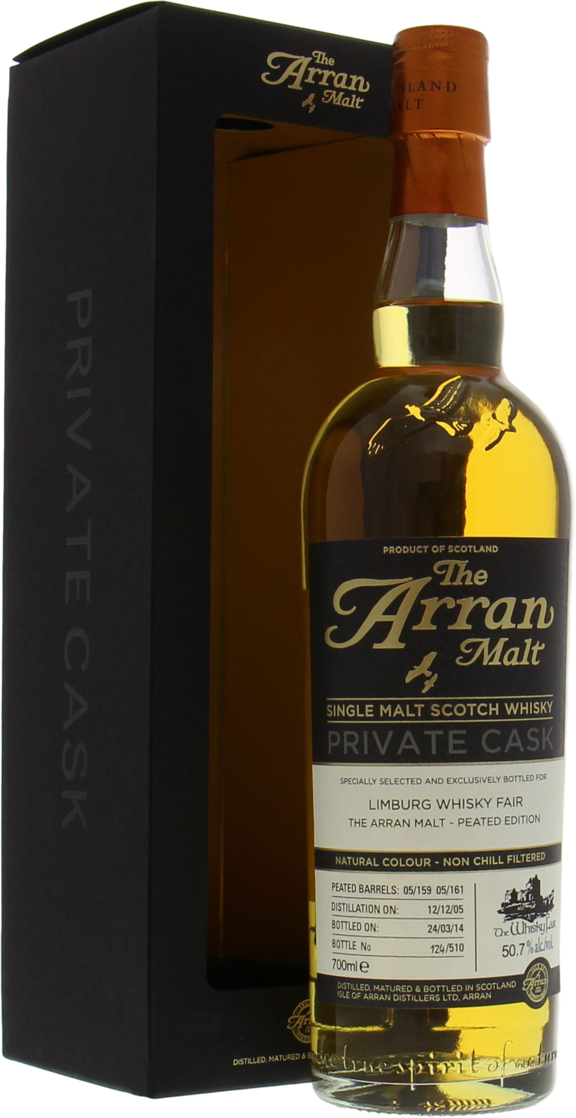 Arran - 8 Years Old The Whisky Fair 2014 Peated Cask:05/159+05/161 50.7% 2005 In Original Container