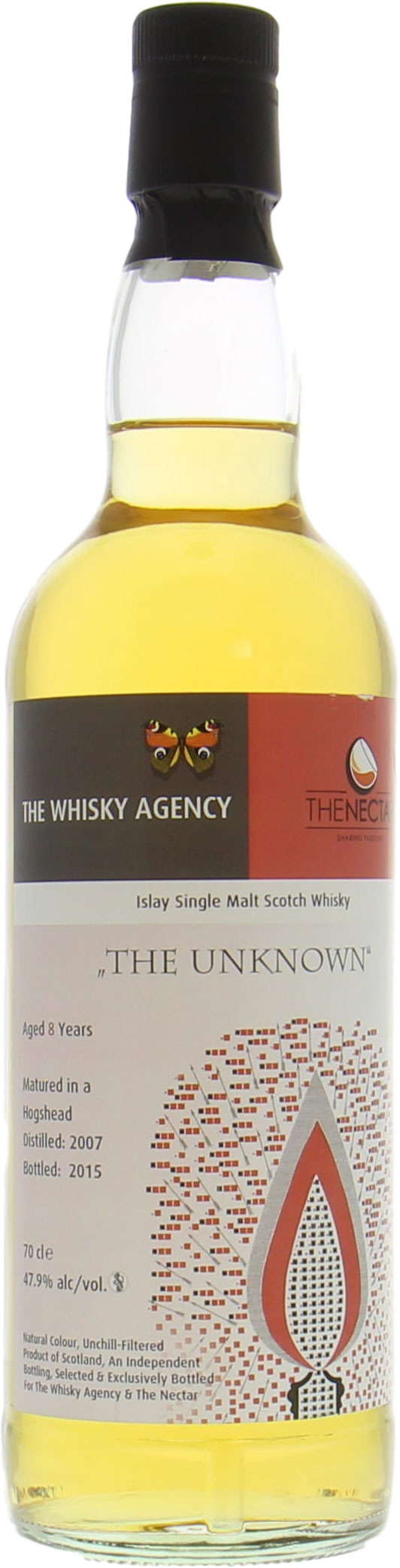 The Whisky Agency - 8 Years Old Islay The Unknown 47.9% 2007 Perfect