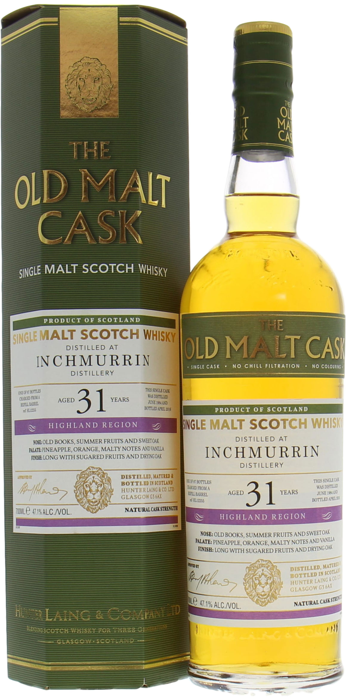 Inchmurrin - 31 Years Old Malt Cask HL12255 47.1% 1994 In Original Container