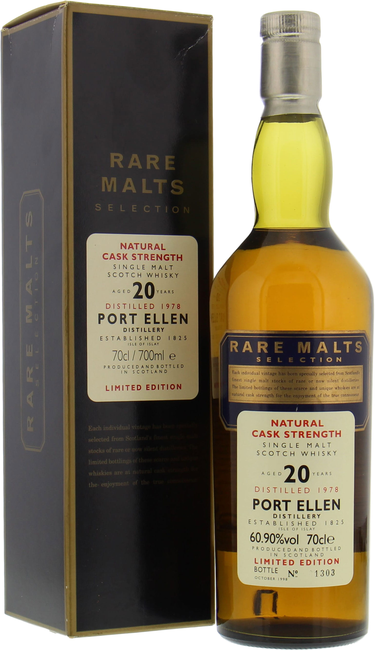 Port Ellen - 20 Years Old Rare Malts Selection 60.9% 1978 In Original Container