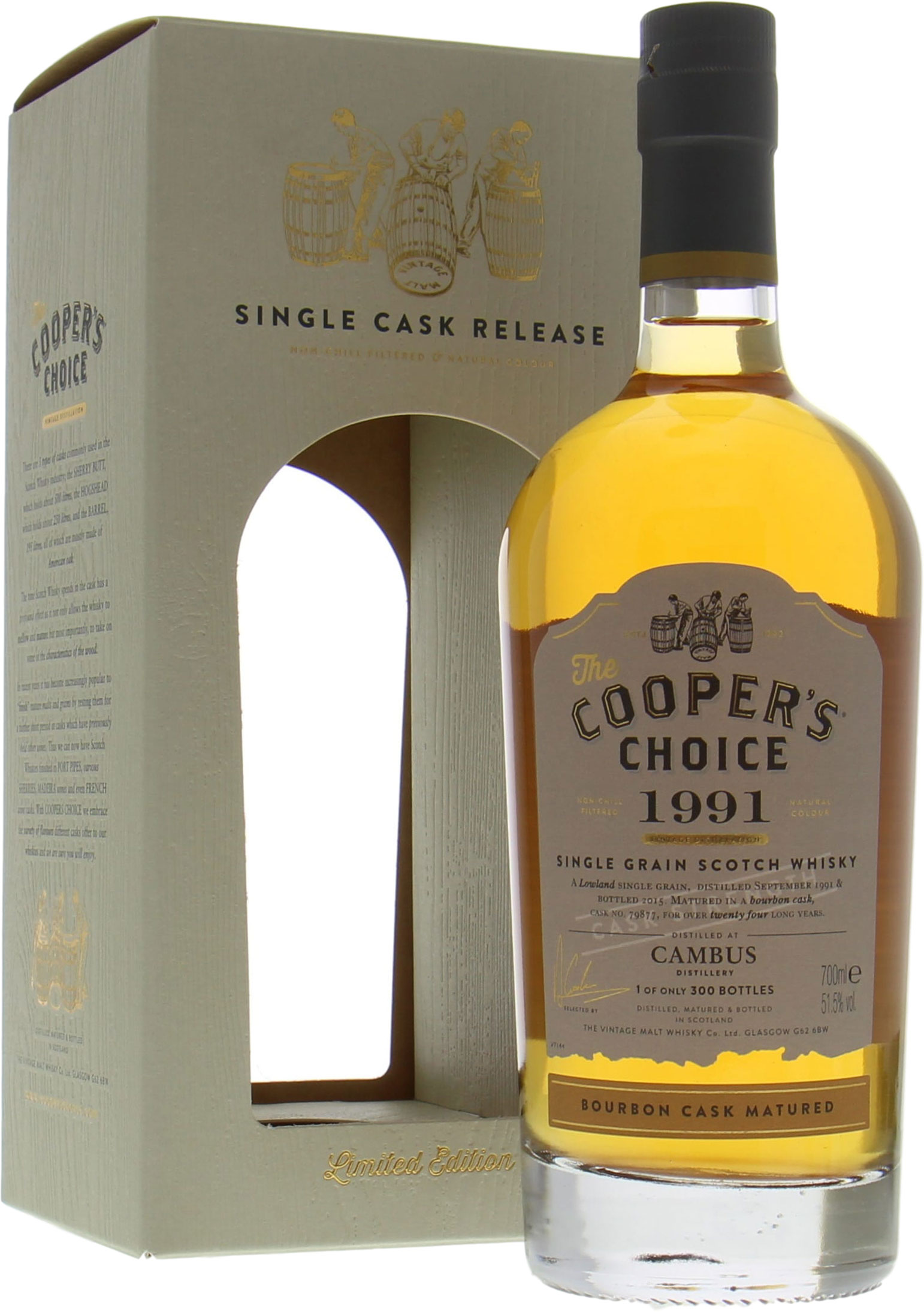 Cambus - 24 Years Old Cooper's Choice Cask:79877 51.5% 1991 In Original Container