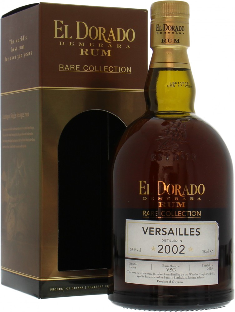 El Dorado - Demerara Versailles 63% 2002 In Original Container