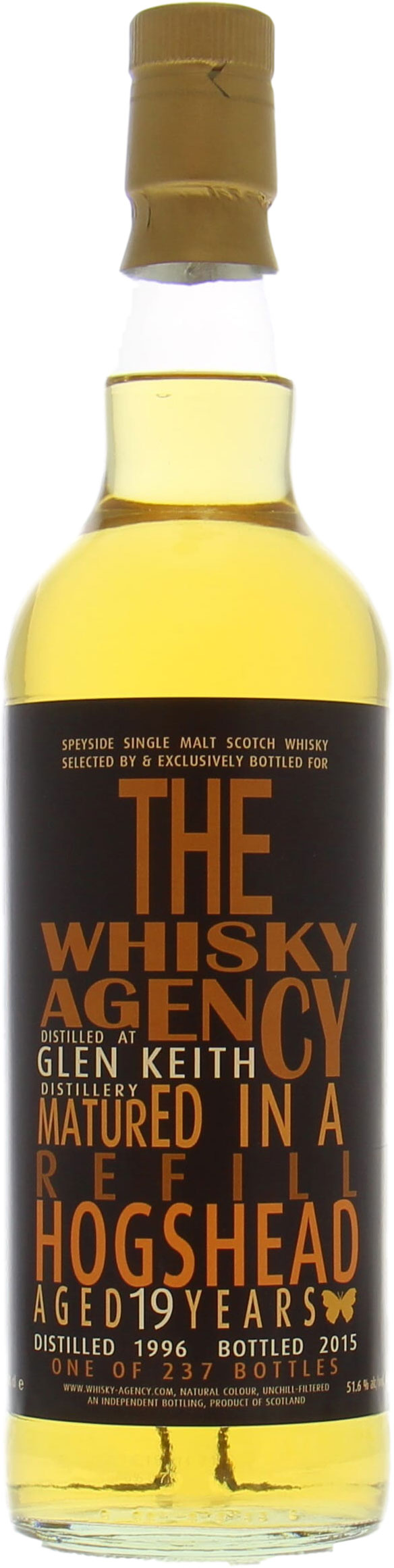 Glen Keith - 19 Years Old The Whisky Agency 51.6% 1996 Perfect