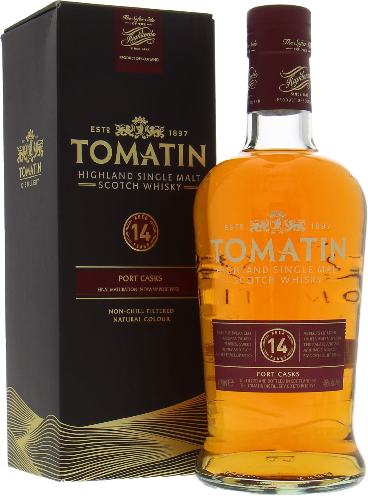 Tomatin - 14 Years Old Port Casks 46% NV In Original Container