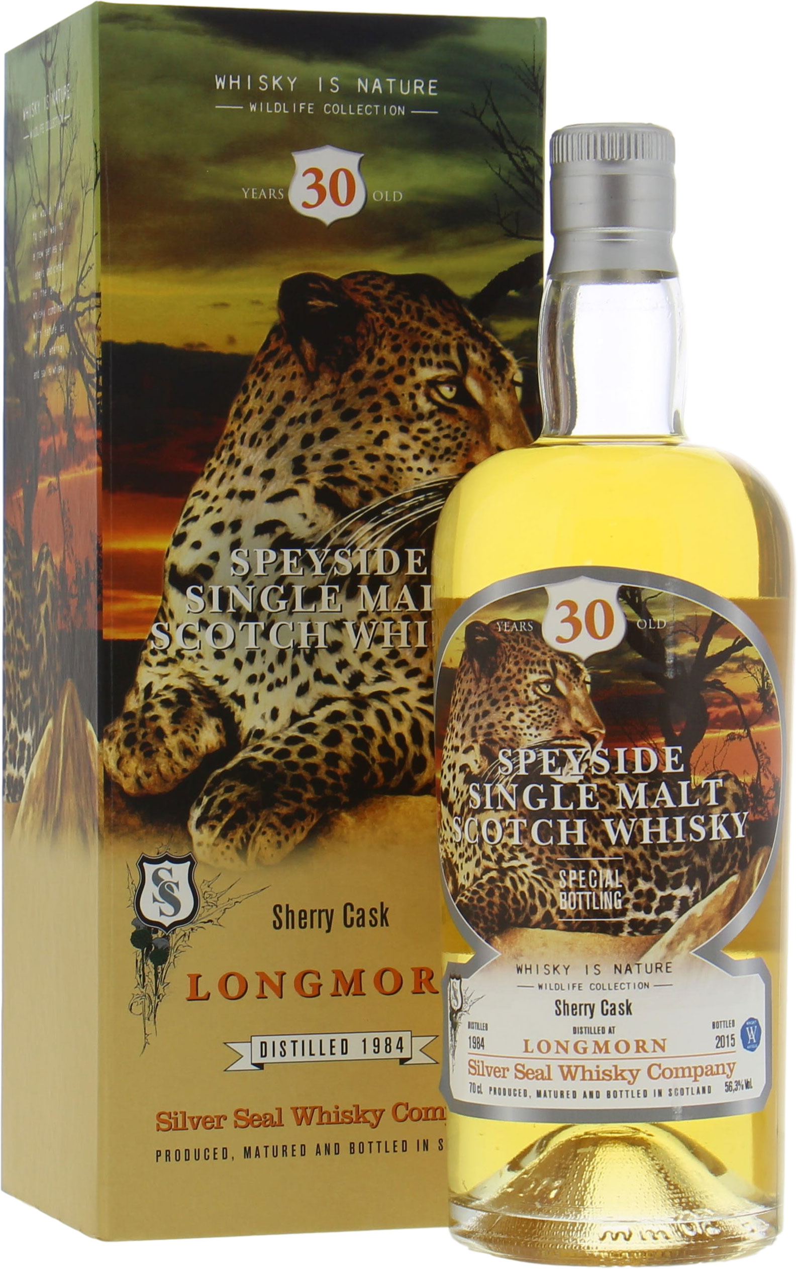 Longmorn - 30 Years Old Silver Seal Wildlife Collection Cask:3212 56.3% 1984