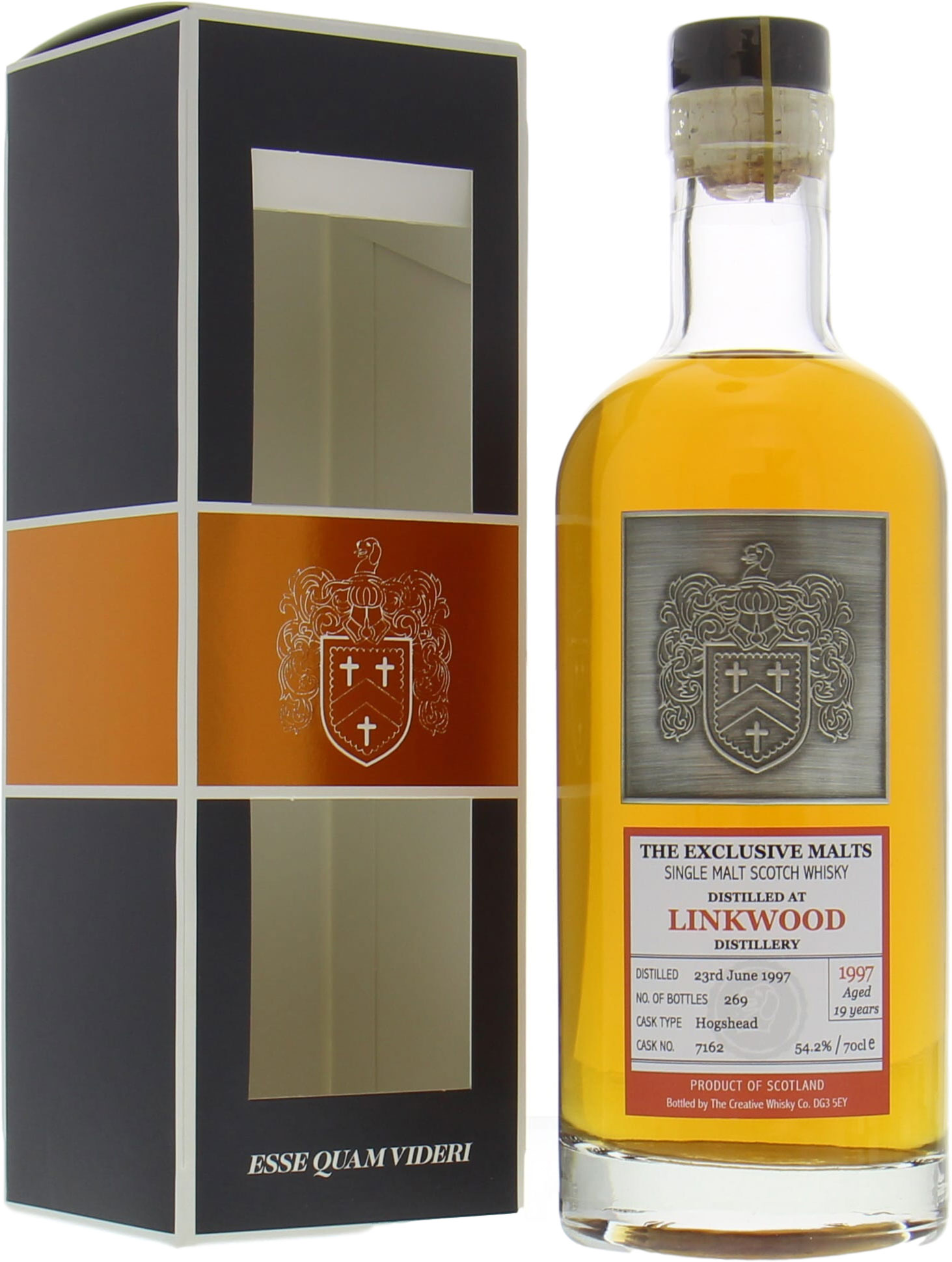 Linkwood - 19 Years Old The Creative Whisky Company 54.2% 1997 In Original Container