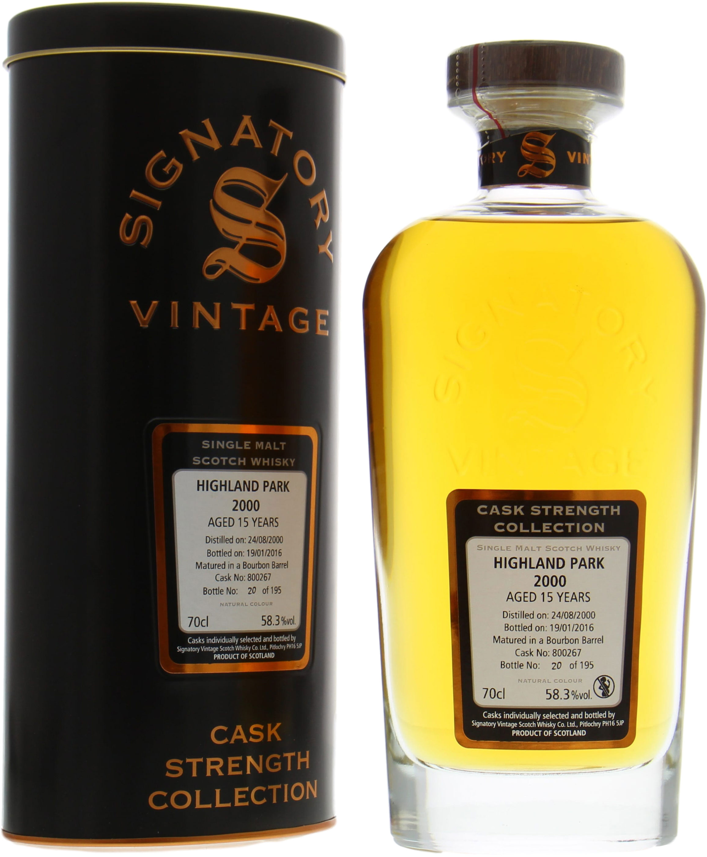 Highland Park - 15 Years Old Signatory Vintage Cask 800267 58.3% 2000 In Original Container