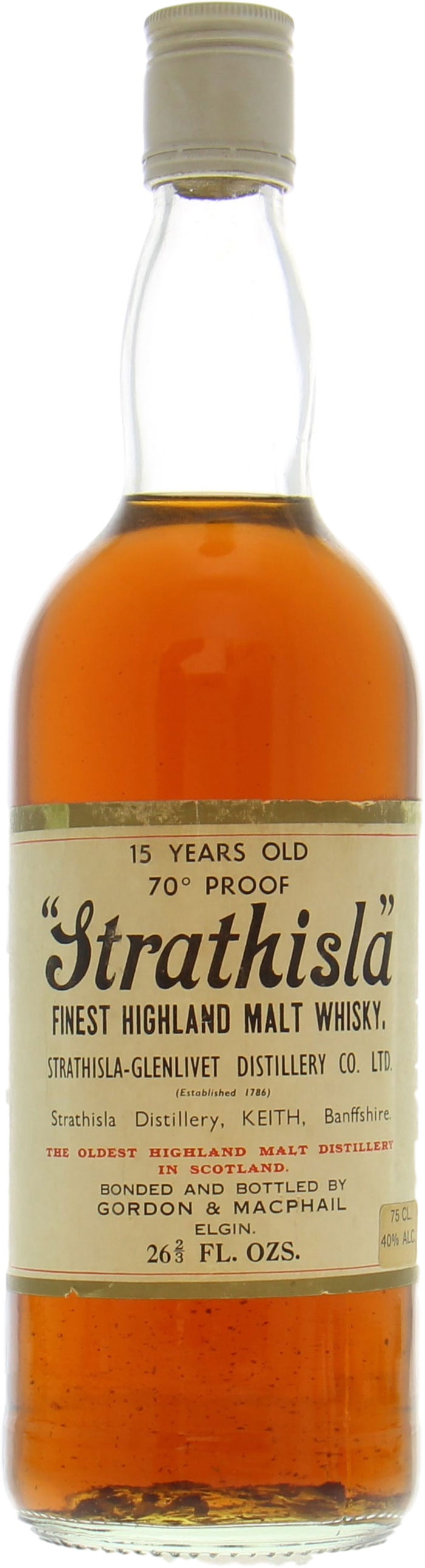 Strathisla - 15 Years Old Gordon & MacPhail 40% NV Perfect