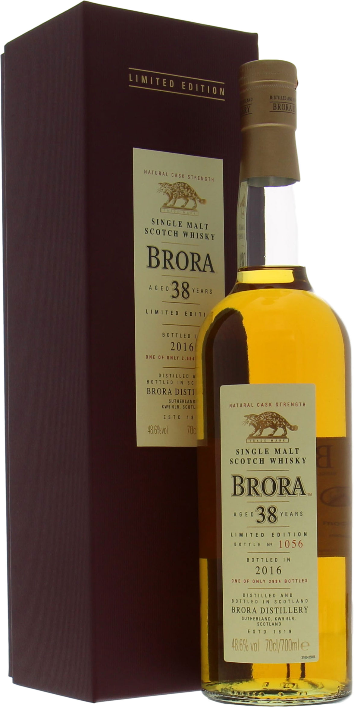 Brora - 15th Release 38 Years Old Limited Edition 2016 48.6% NV In Original Container