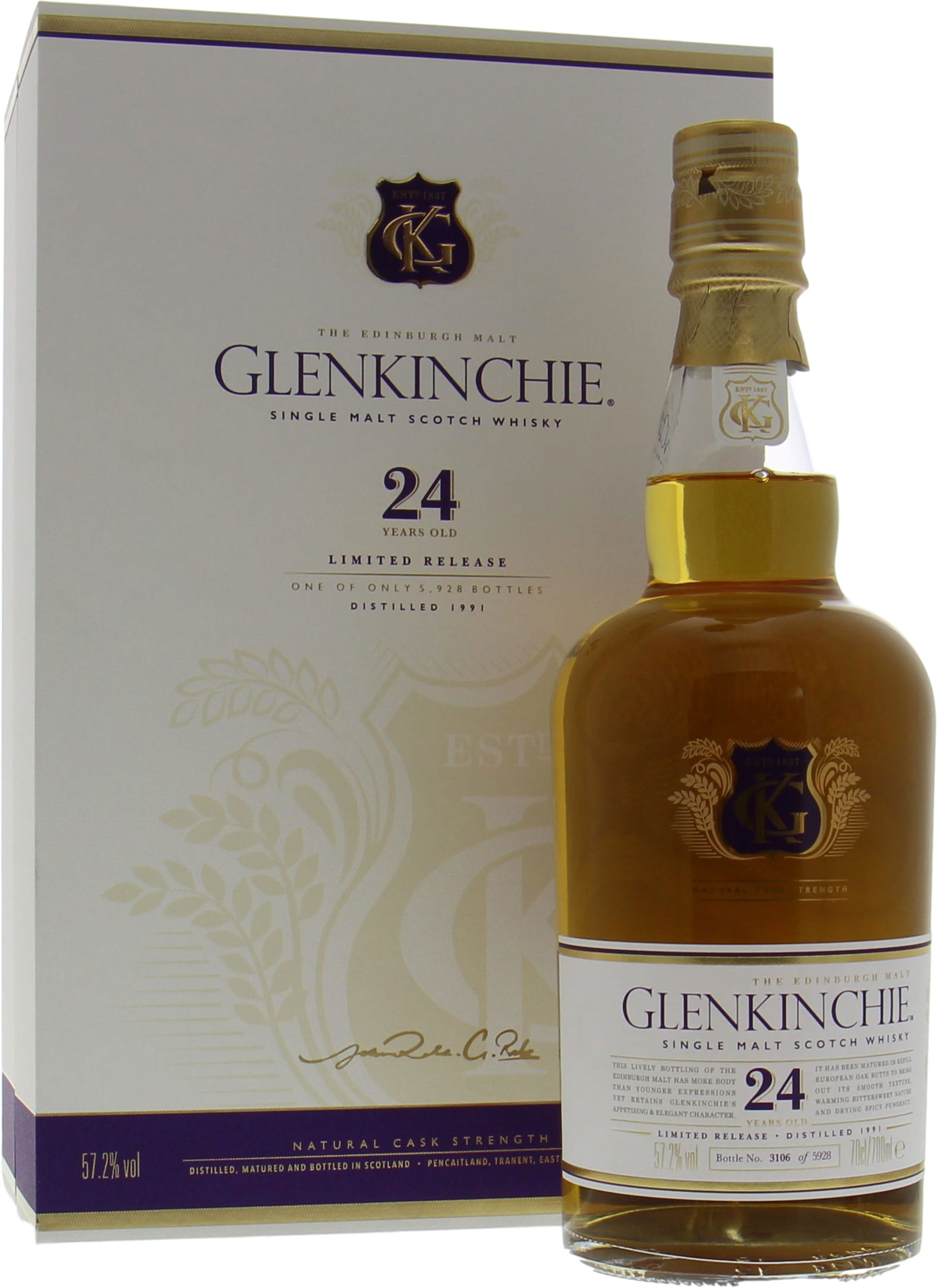 Glenkinchie - 24 Years Old Limited Release 2016 57.2% nv In Original Container