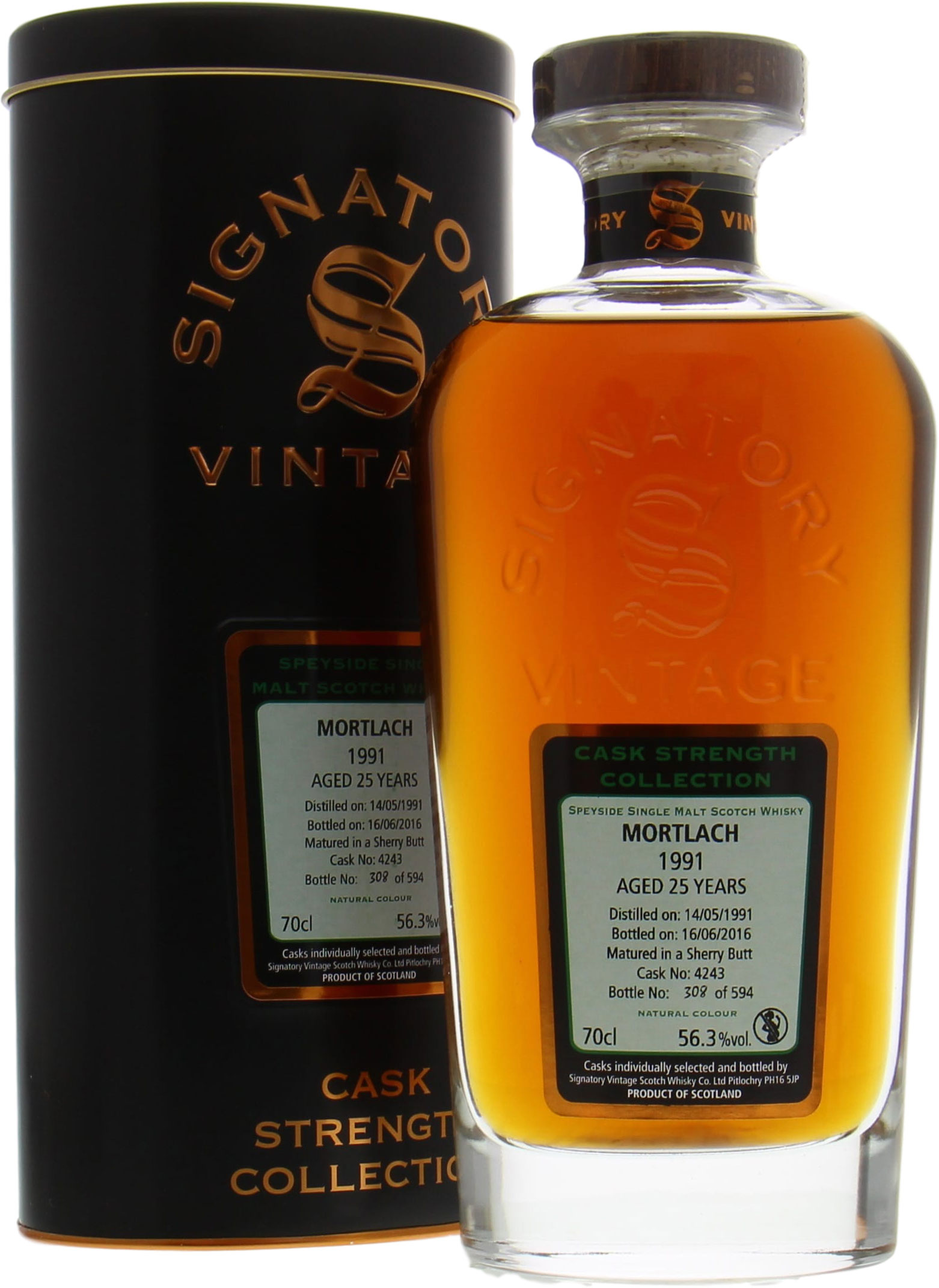Mortlach - 25 Years Old Signatory Vintage Cask 4243 56.3% 1991