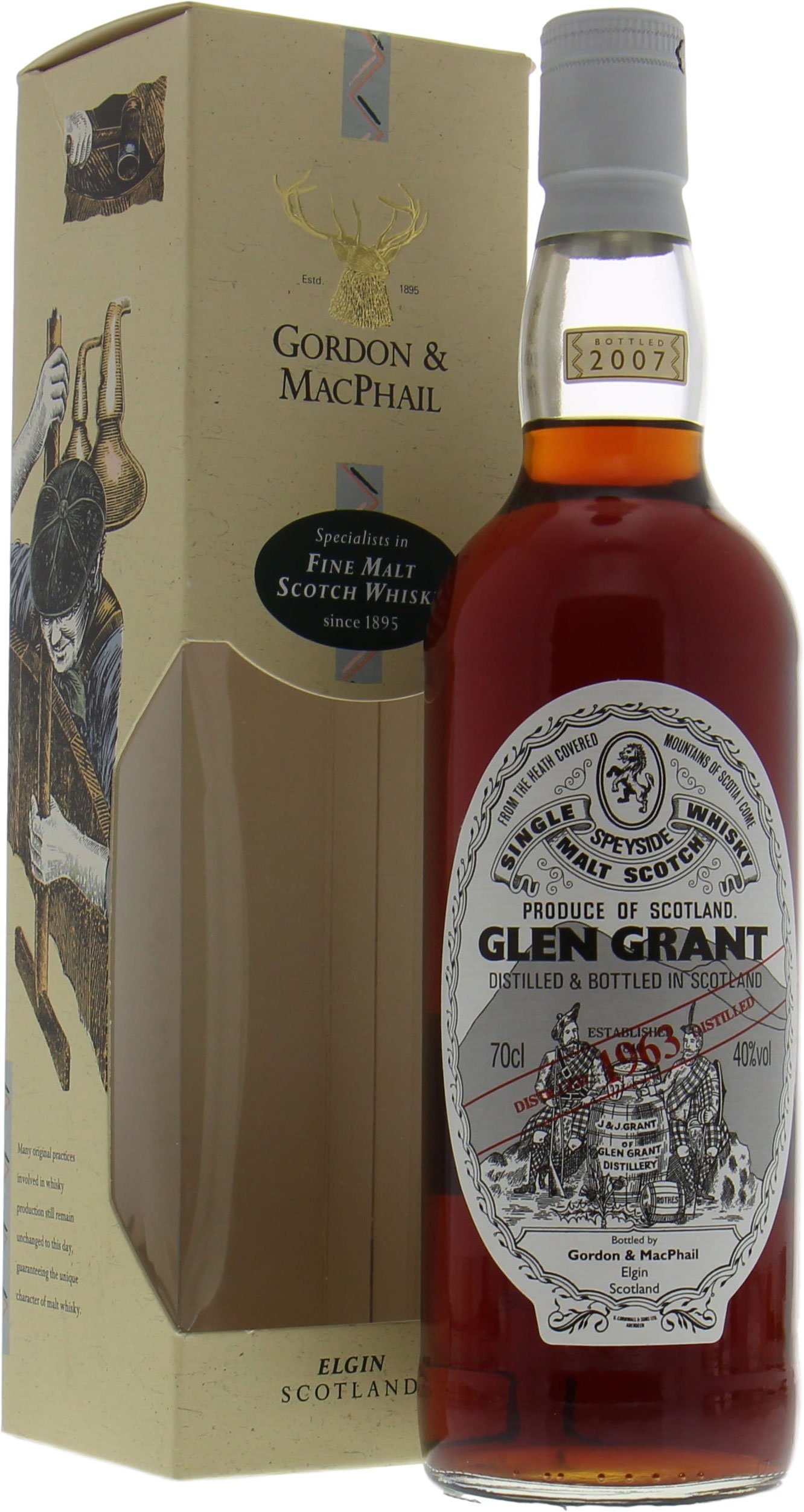 Glen Grant - 1963 Gordon & MacPhail Licensed Bottling 40% 1963 In Original Container
