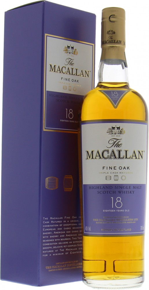 Macallan - 18 Years Old Fine Oak 43% NV In Original Container