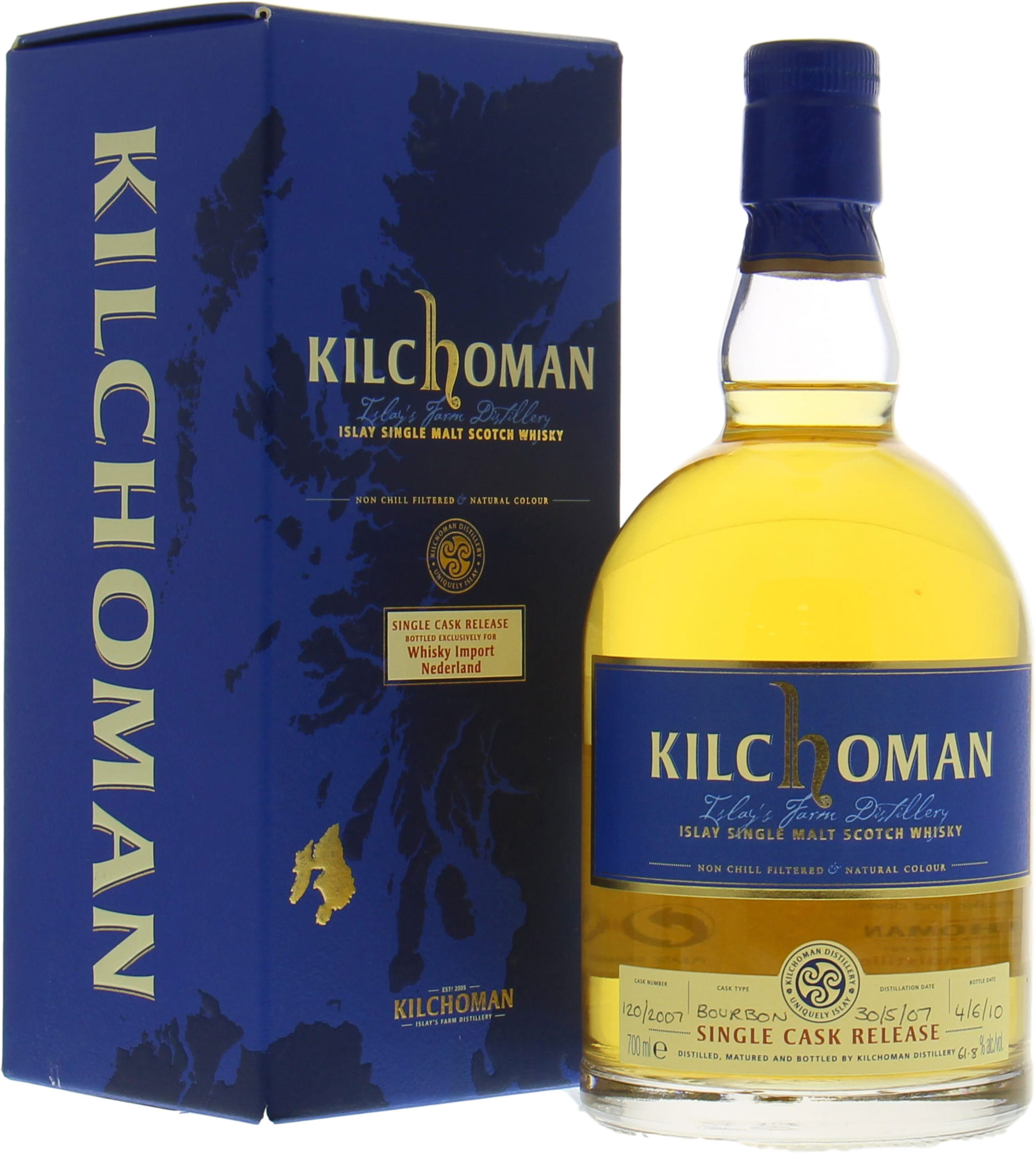Kilchoman - 2009 Single Cask for Whisky Import Netherlands Cask 120/2007 61.8% 2007 In Original Container