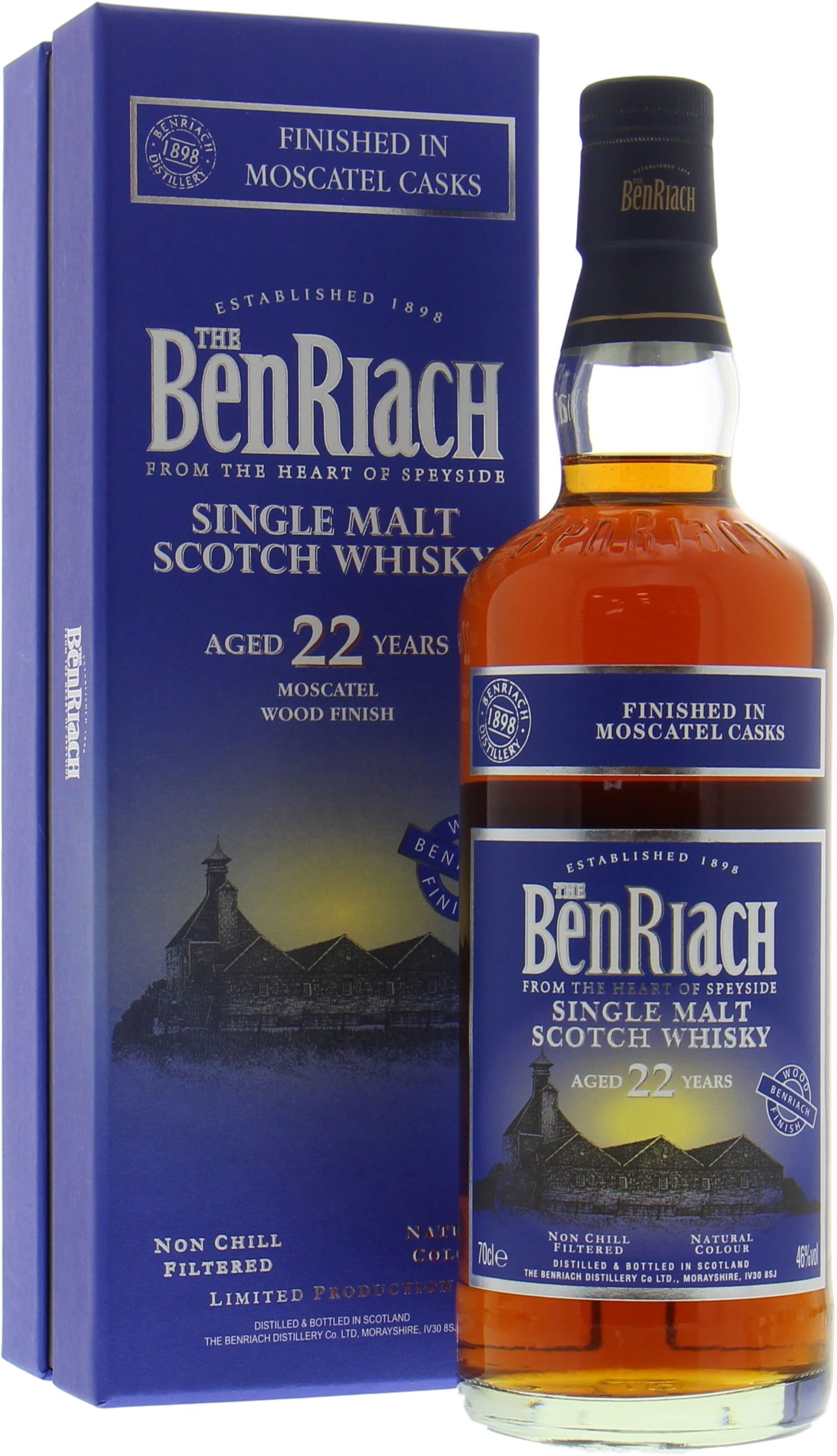 Benriach - 22 Years Old Moscatel Finish 46% NV In Original Container