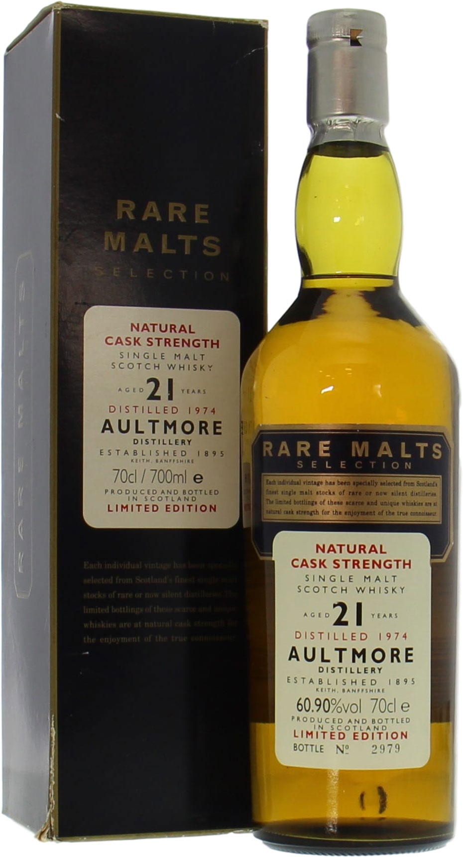 Aultmore - 21 Years Old Rare Malts Selection 60.9% 1974 In Original Container