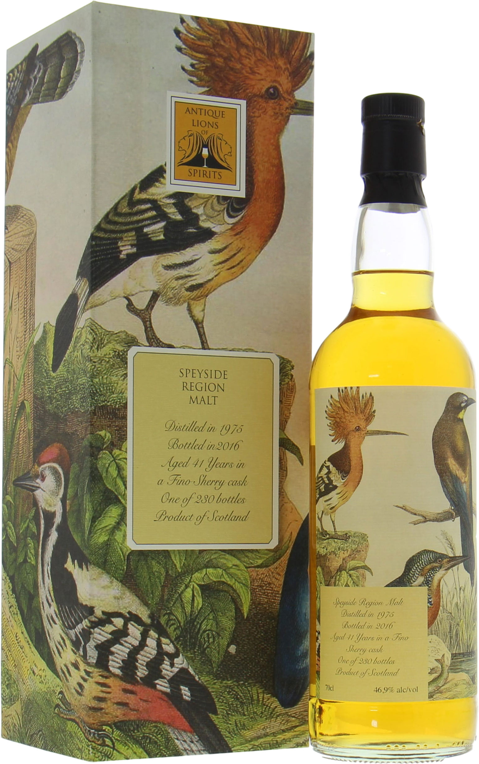 Speyside Region - 41 Years Old Antique Lions of Spirits The Birds 46.9% 1975