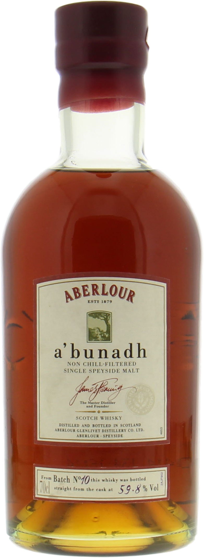 Aberlour - A'bunadh batch 10 59.8% NV No Original Container Included!