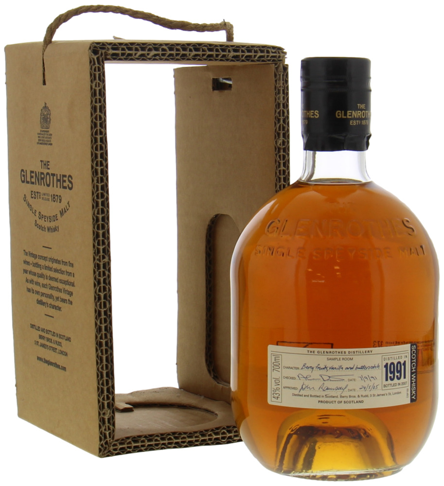 Glenrothes - 1991 Approved: 24.05.05 43% 1991 In Original Cartboard box