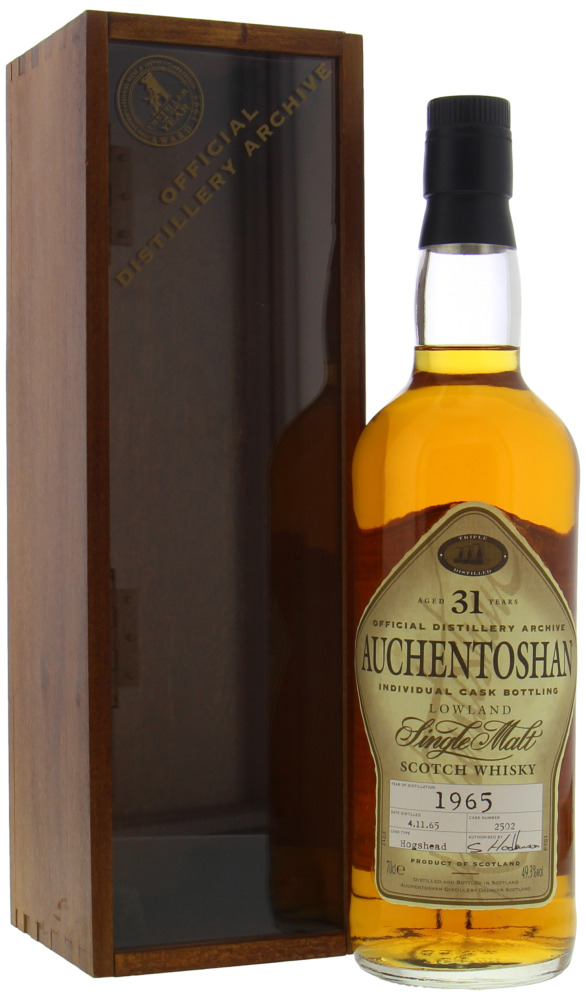 Auchentoshan - 1965  31 Years Old Individual Cask Bottling Cask:2502 49.3% 1965 In Original Wooden Case