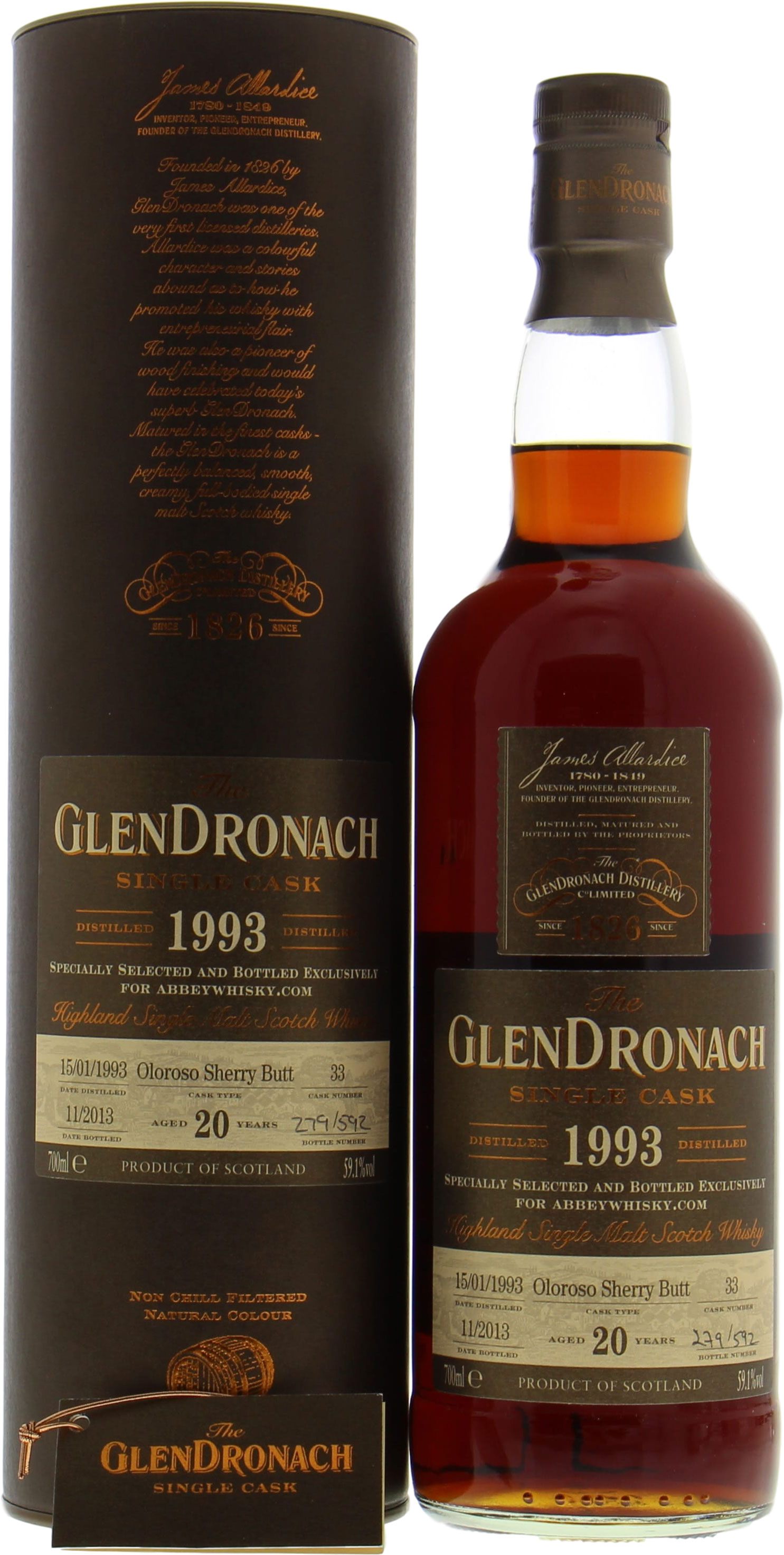 Glendronach - 20 Years Old Cask:33 59.1% 1993