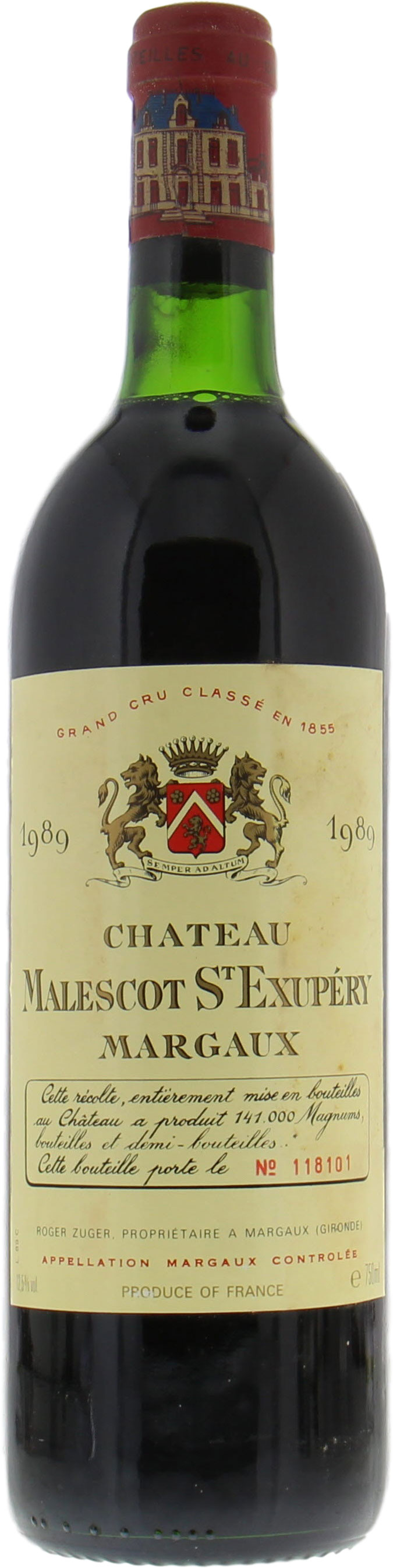 Chateau Malescot-St-Exupery - Chateau Malescot-St-Exupery 1989 Perfect