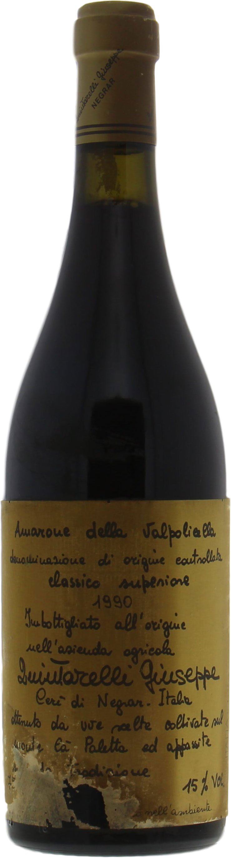 Quintarelli  - Amarone della Valpolicella 1990 Bin stained label