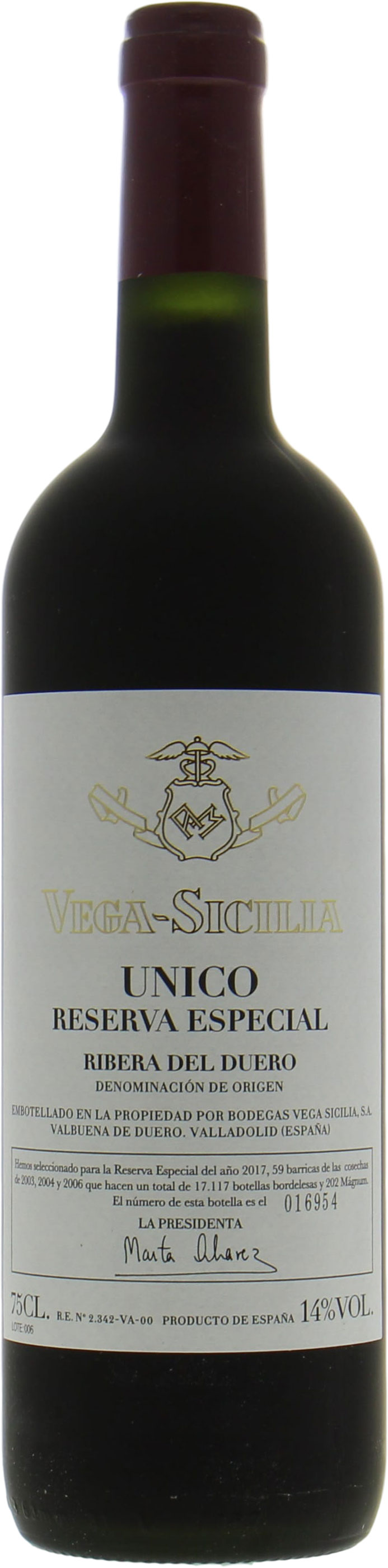 Vega Sicilia - Reserva Especiale release 2017 2017 Perfect